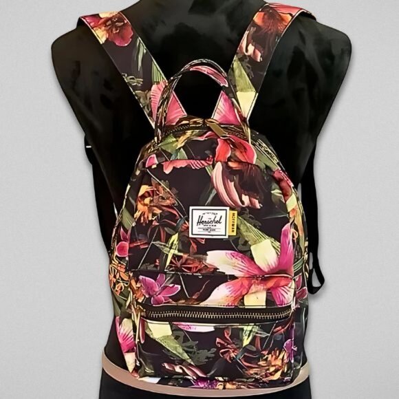 Herschel Supply Company Handbags - Herschel Supply Co. Hoffman Nova Mini Backpack Floral Tropical Print Black/Pink
